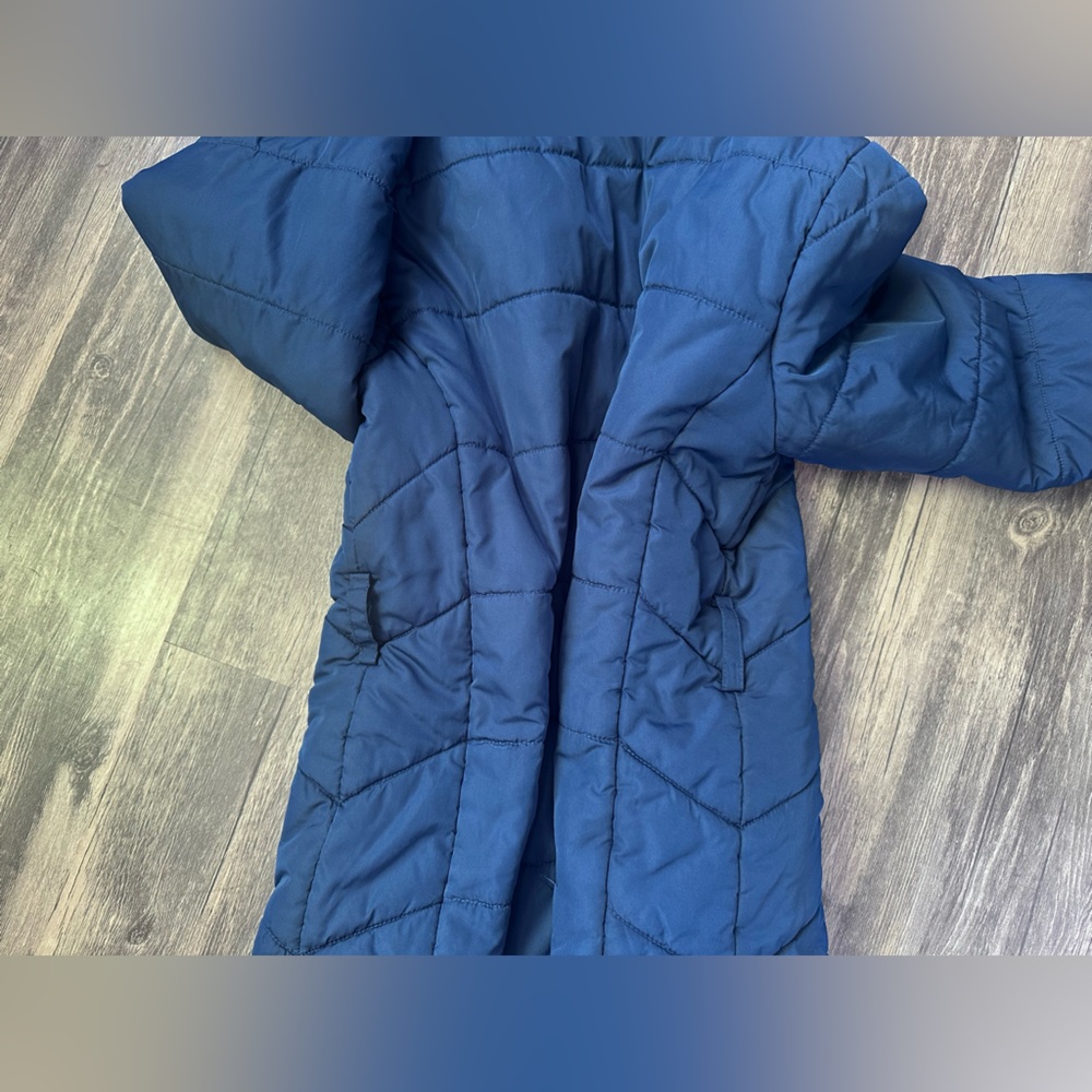 Banana Republic Women’s Down Puffer Jacket – Size XS | Blue Long Winter Coat - Picture 12 of 16
